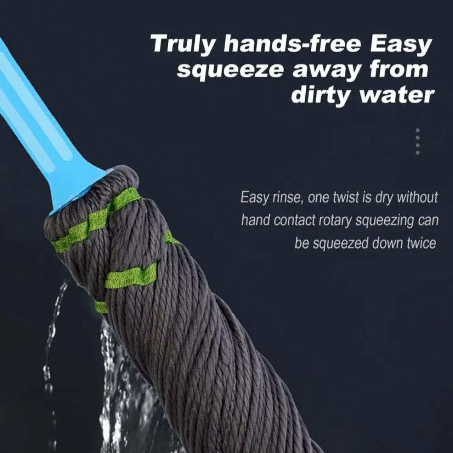 Premium Stainless Steel Twist Mop – Wet & Dry Floor Cleaning