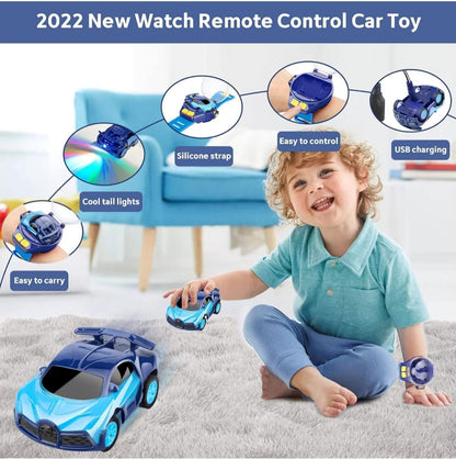 Kids' Favorite RC Watch Car – Rechargeable Mini Racing Toy with Wrist Remote