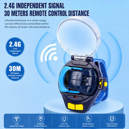 Kids' Favorite RC Watch Car – Rechargeable Mini Racing Toy with Wrist Remote