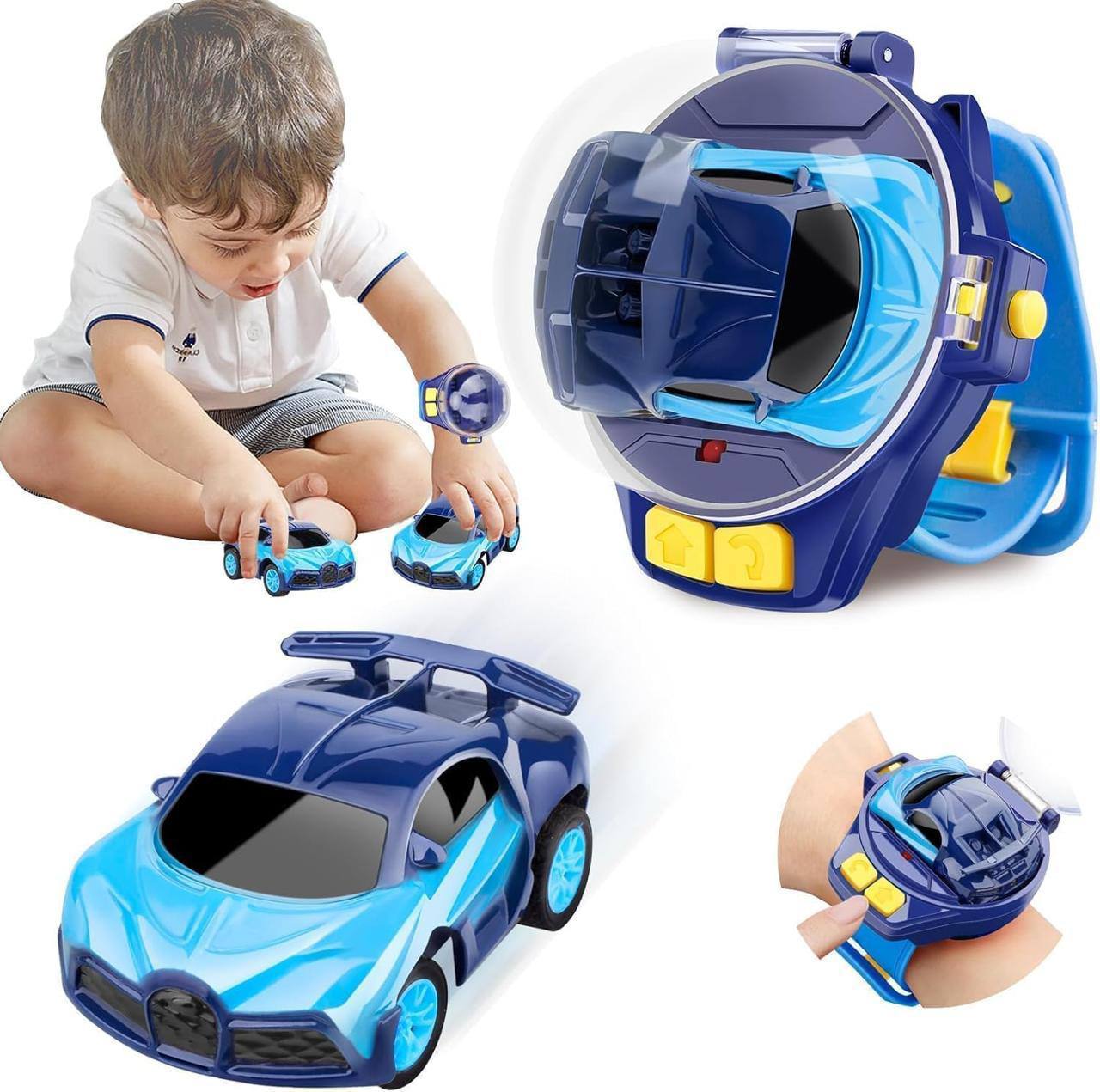 Kids' Favorite RC Watch Car – Rechargeable Mini Racing Toy with Wrist Remote